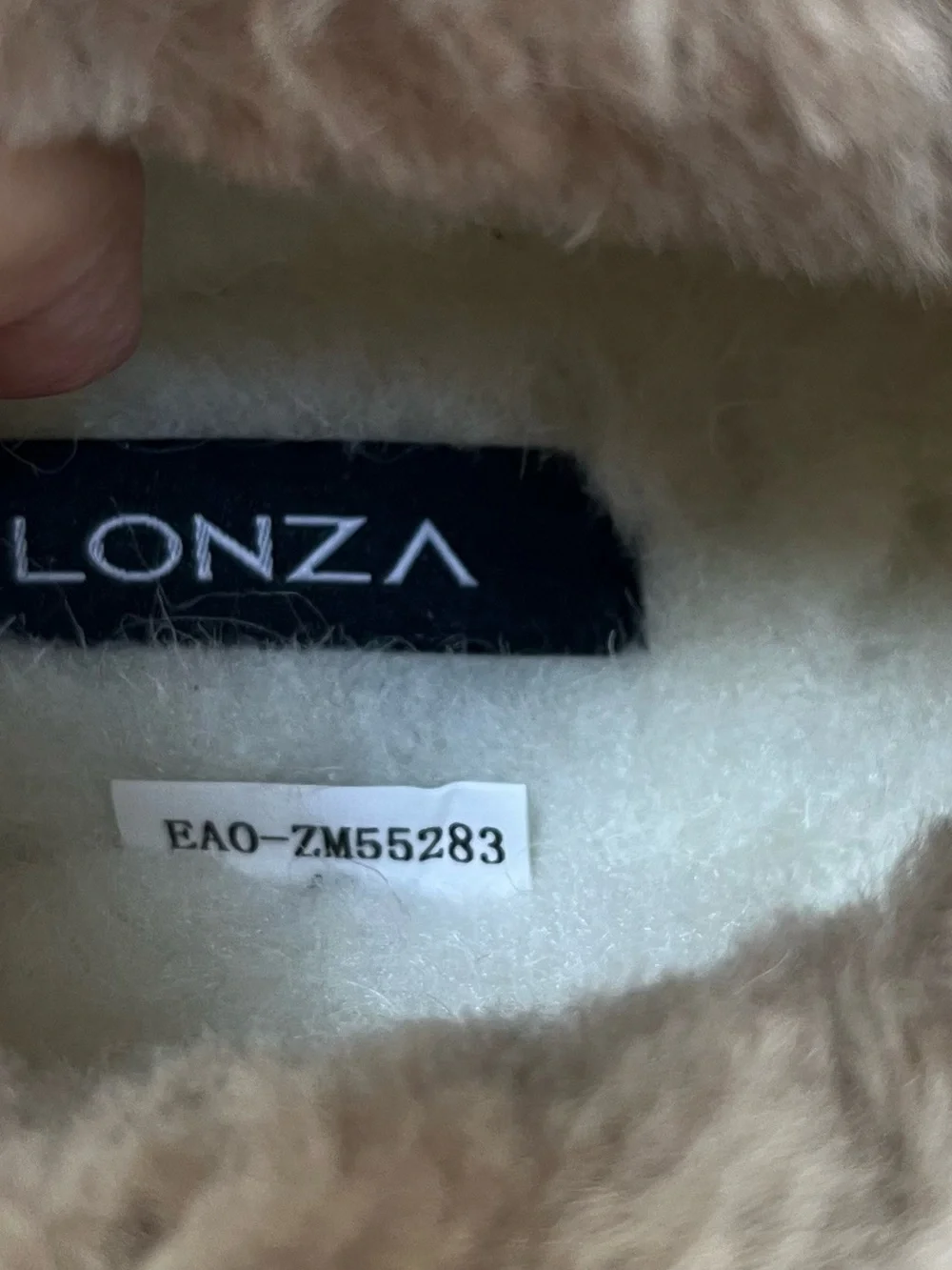 Lonza Puff Gold Buckle Beige Winter Boots Shoes EUC Suede Real Fur SZ 9-9.5